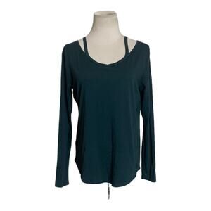 LOFT dark green long sleeves top size M